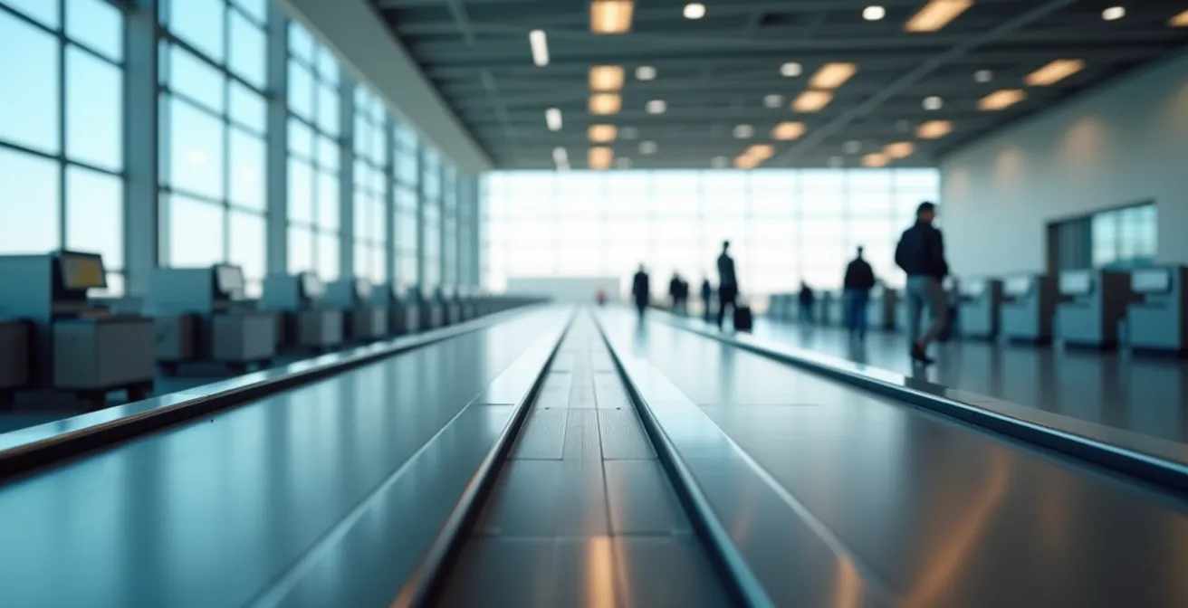 Zone de contrôle de sécurité dans un aéroport international moderne