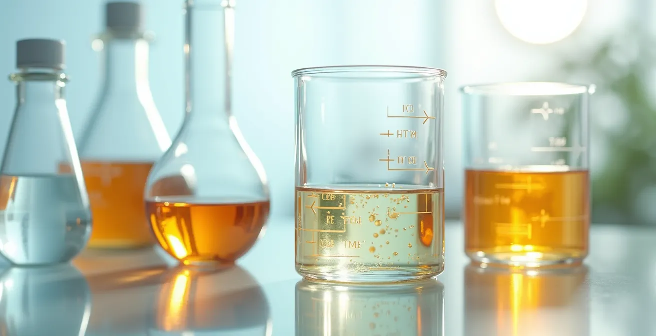 Courbes de concentration plasmatique montrant les différences temporelles entre CBD et vitamines hydrosolubles